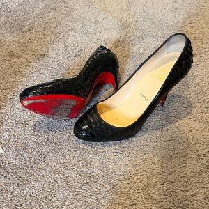 Black Python Louboutin pumps sz 40.5